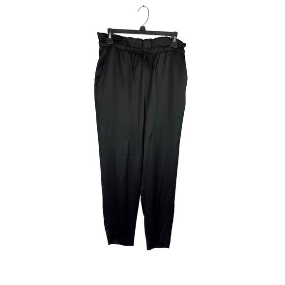 Express Satin High Rise Pull-On Ankle Pant Loose Fit - Picture 1 of 7
